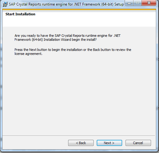 SAP Crystal Reports .NET runtime